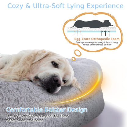 Human Dog Bed with Soft Blanket and Present Plump Pillow