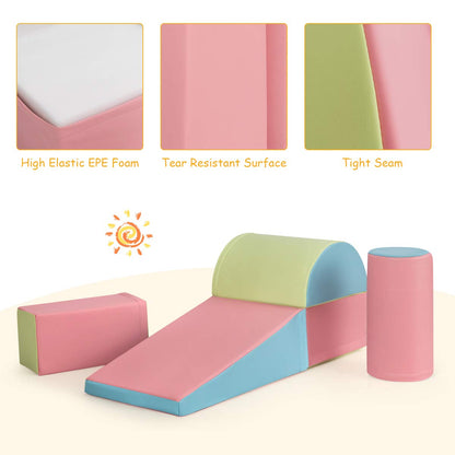 Giantex 5 Pieces Baby Climb and Crawl Foam Play Set Colorful Children's Educational Software Activity Toys