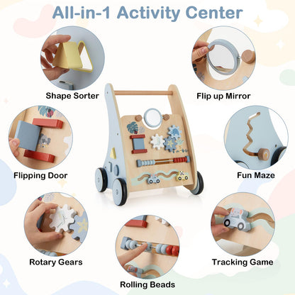 7 in 1 Toddler Push Along Toy with Activity Center
