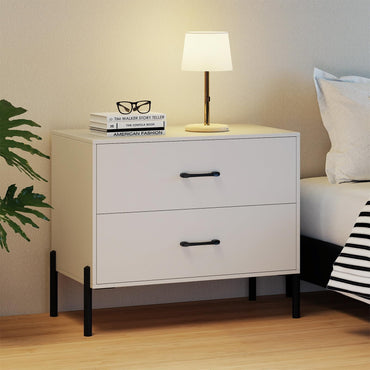 Wooden Chest of Drawers, 2-Drawer Dresser Storage Cabinet