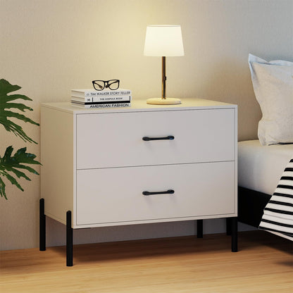 Wooden Chest of Drawers, 2-Drawer Dresser Storage Cabinet