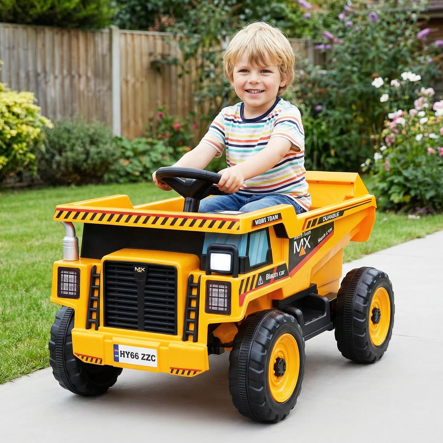 4-Wheeler Construction Electric Vehicle with Dump Bed and Remote Control