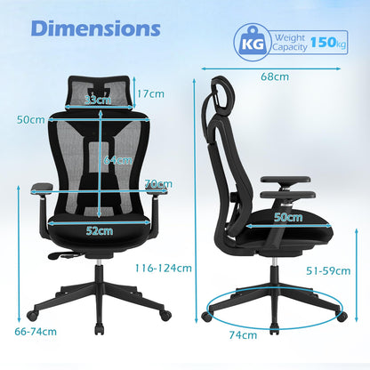 Ergonomic Mesh Office Chair High Back Executive Chair with Adjustable Lumbar Support