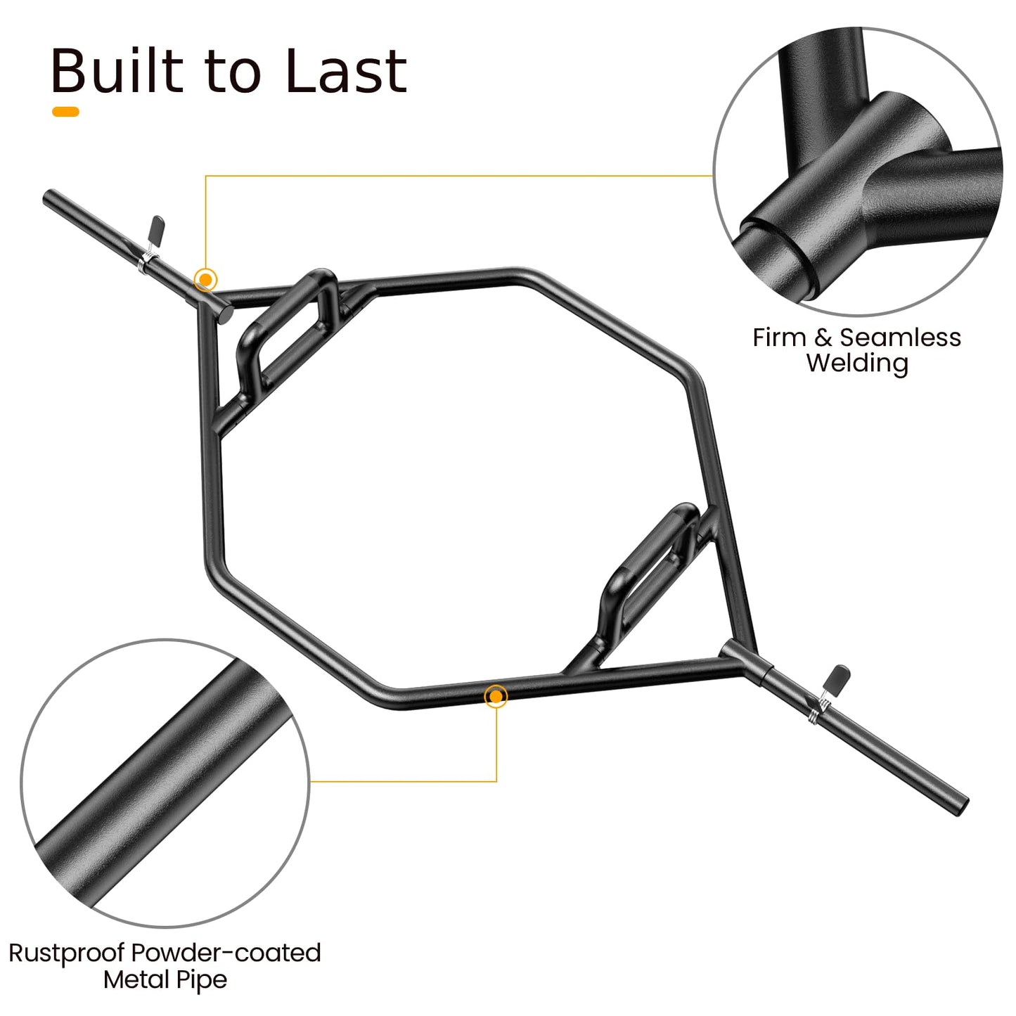 Olympic Hex Trap Bar with Flat or Raised Knurled Handles