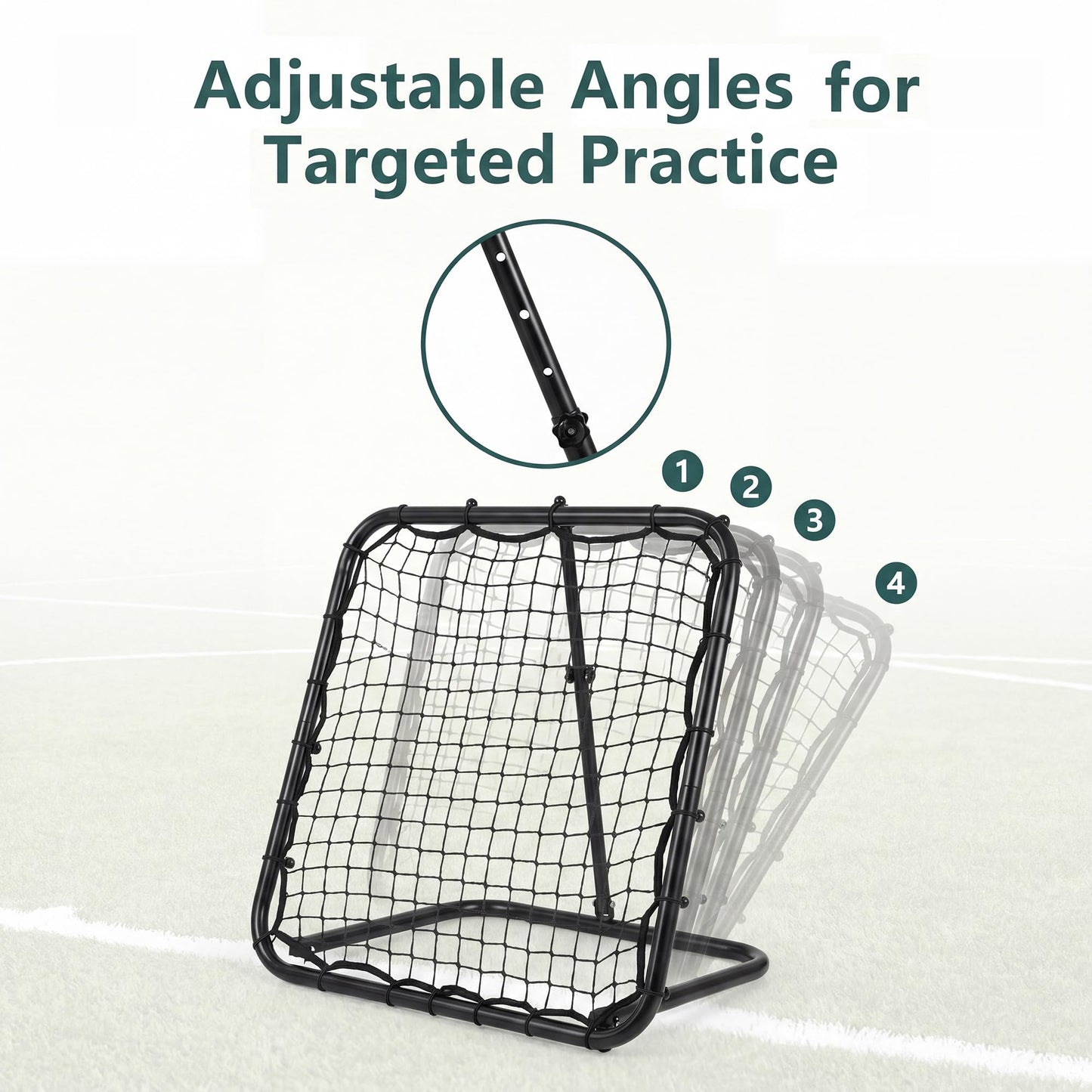 Foldable Football Rebounder Net, Football Training Net with Metal Frame