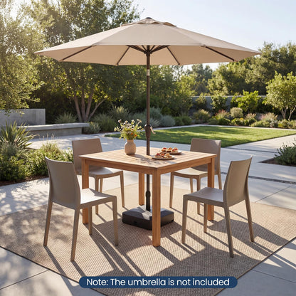 Water and Sand Fillable Umbrella Stand, Heavy Duty Square Market Table Umbrella Holder