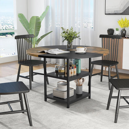 120 cm Dining Table with 2-tone Color-blocked Design