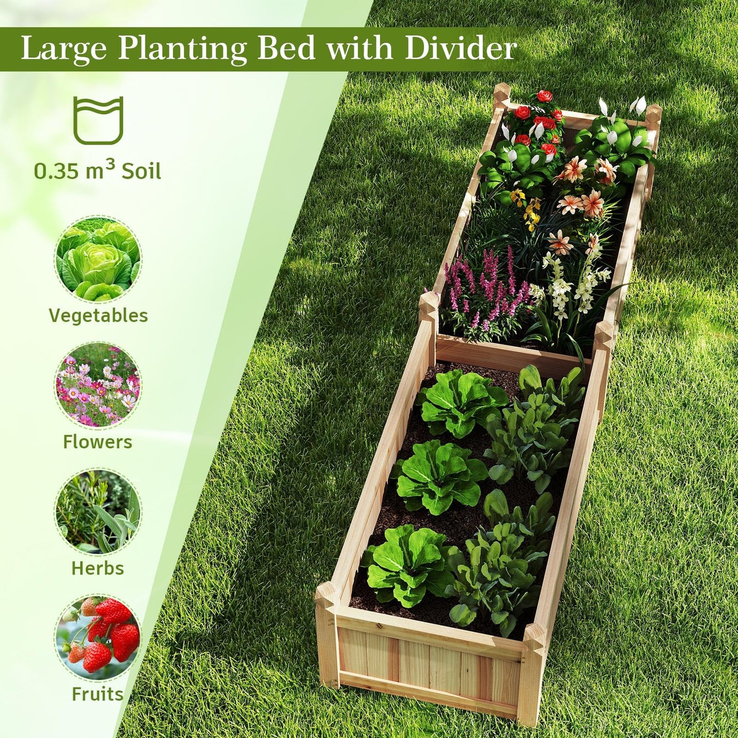 Wooden Planter Box Kit with Non woven Liner