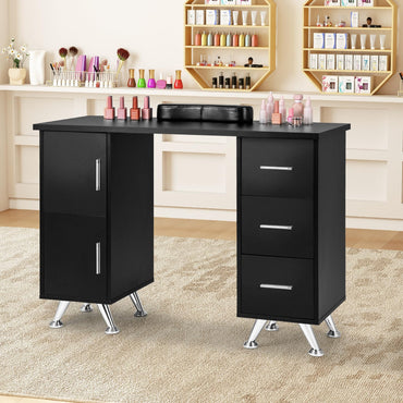 Manicure Table with 8 Metal Legs and Wrist Pad