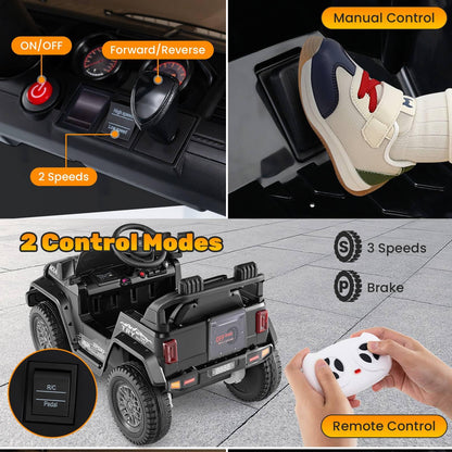 12V Kids Ride on Car with Soft Start and Battery Powered