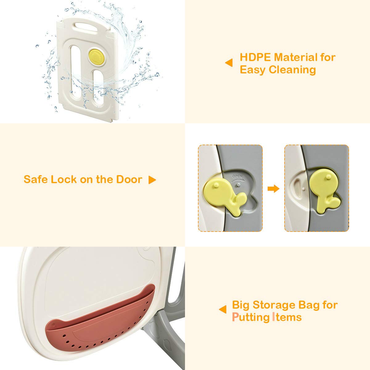 oddler Playard Activity Center with Lockable Door