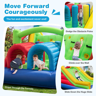 Giant Kids Bouncy Castle with Blower for Boys Girls 3-10 Years Old