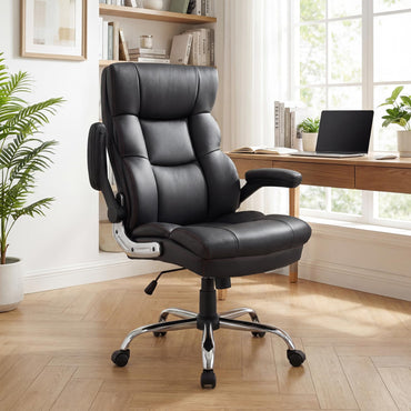 PU Leather Office Chair, Adjustable Ergonomic Computer Desk Chair