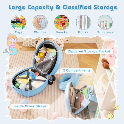 4Pcs Kids Luggage Set Toddler Carry On Luggage Set for Travel School