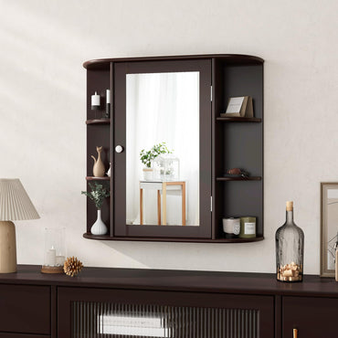 3 Tier Mirrored Wall Mounted Bathroom Cabinet
