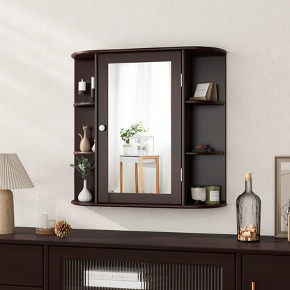 3 Tier Mirrored Wall Mounted Bathroom Cabinet