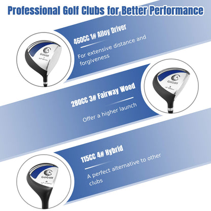 Men's Complete Golf Clubs Package Set 10 Pieces