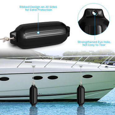 4 Pieces Boat Fenders for Pontoon Boat Sailboat and Speedboat