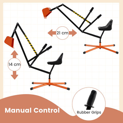 Children Construction Excavator with 2-Handed Controls & 360° Rotatable Function
