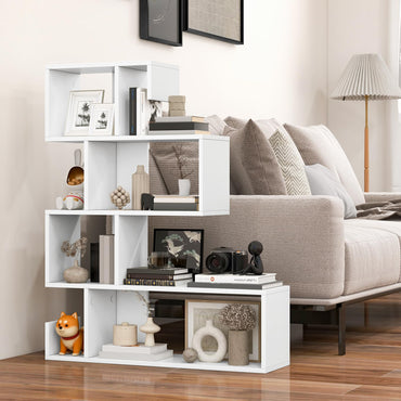 4 Tier Wooden Bookshelf for Living Room Bedroom Office