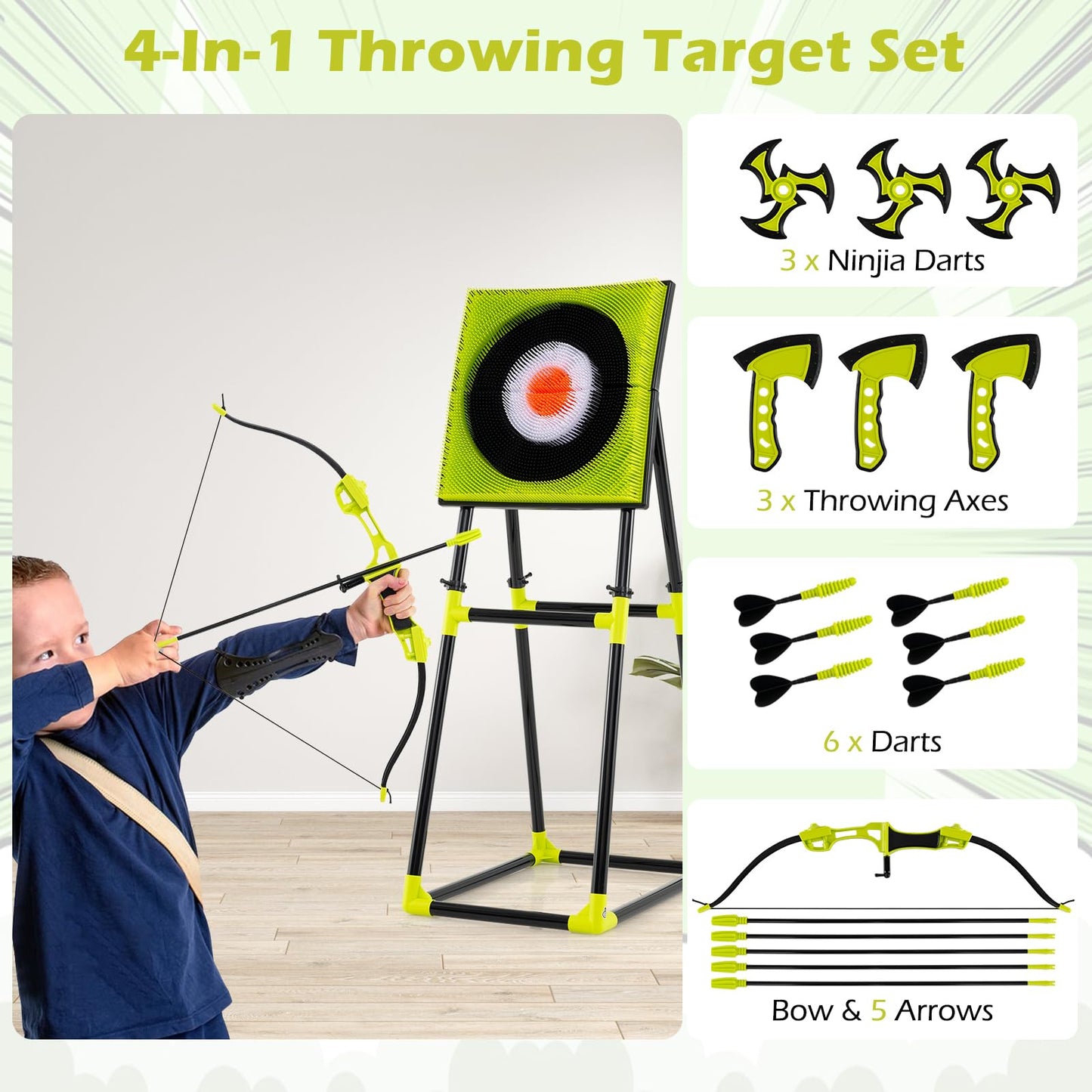 4 in 1 Throwing Target Set Kids Throwing Game for Birthday Gifts