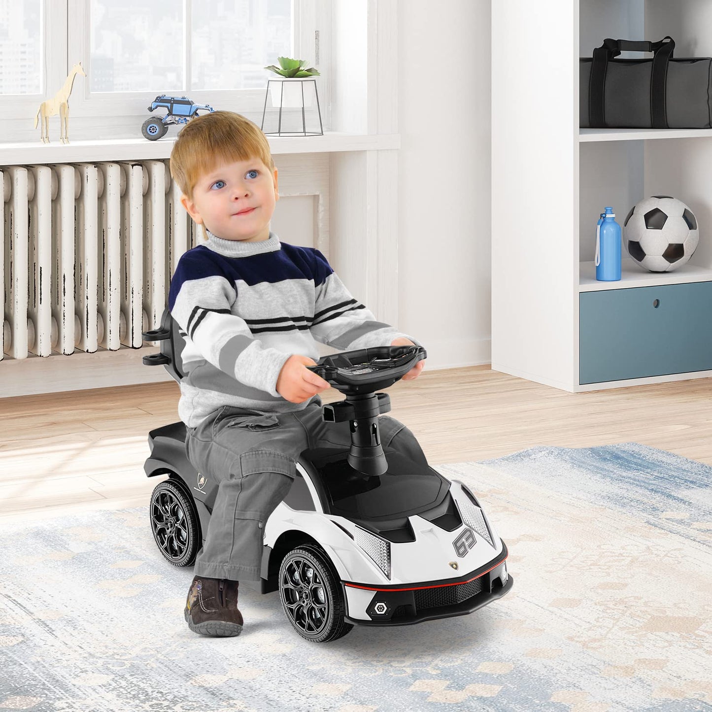 Kids Licensed Lamborghini Ride on Car with Push Handle