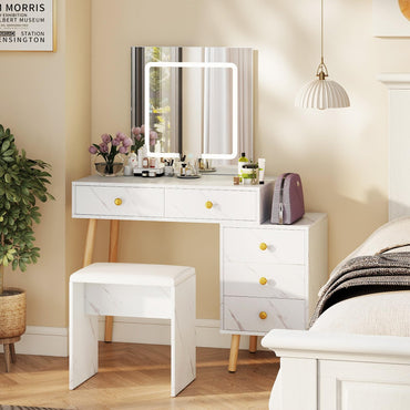 Vanity Desk Makeup Vanity Set with 3 Lighting Modes