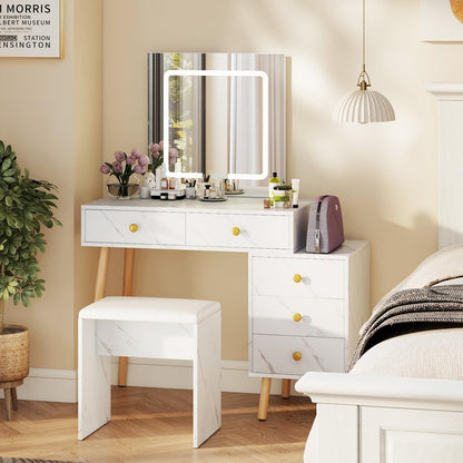 Vanity Desk Makeup Vanity Set with 3 Lighting Modes