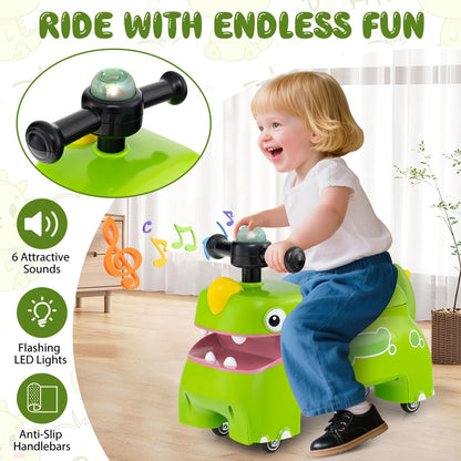 Toddler Ride on Toy with Under Seat Storage with Music and Lights
