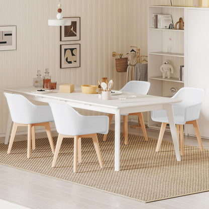 Dining Chairs Set of 2, Modern Kitchen Chairs with Breathable Mesh Backrest