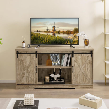 TV Stand with Adjustable Shelves for TVs up to 65 Inches