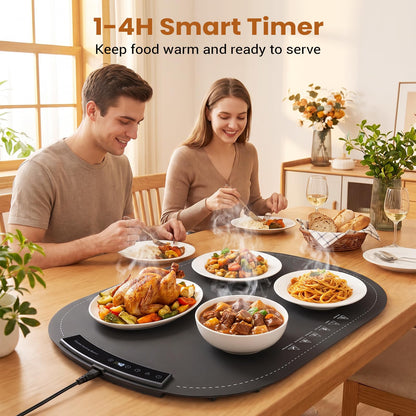 Electric Food Warming Mat, Roll-Up Buffet Warmer 7 Heat