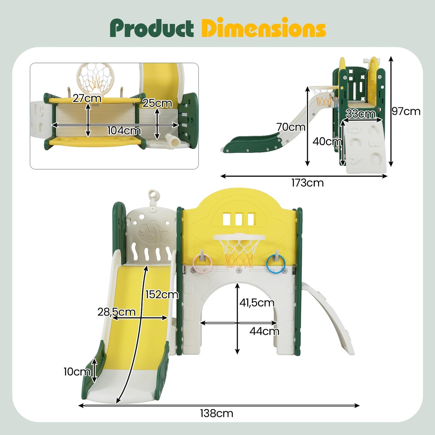 9 in 1 Toddler Slide Set with Telescope and Crawling Tunnel