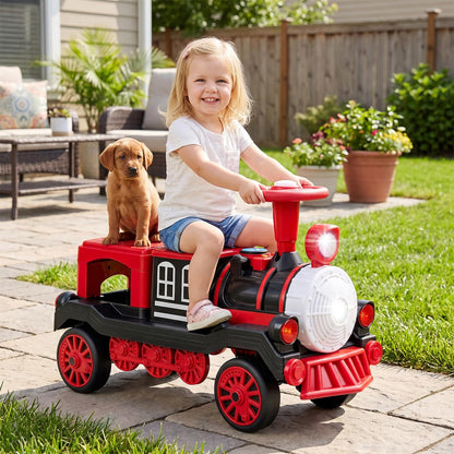 12V Kids Ride on Car, 2-Seater Children Electric Vehicle