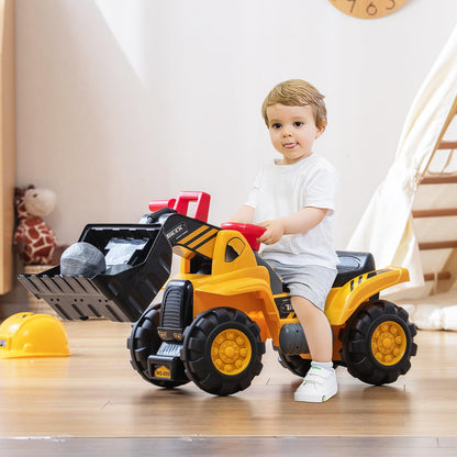 Kids Ride On Bulldozer Toy with Adjustable Bucket and Sound