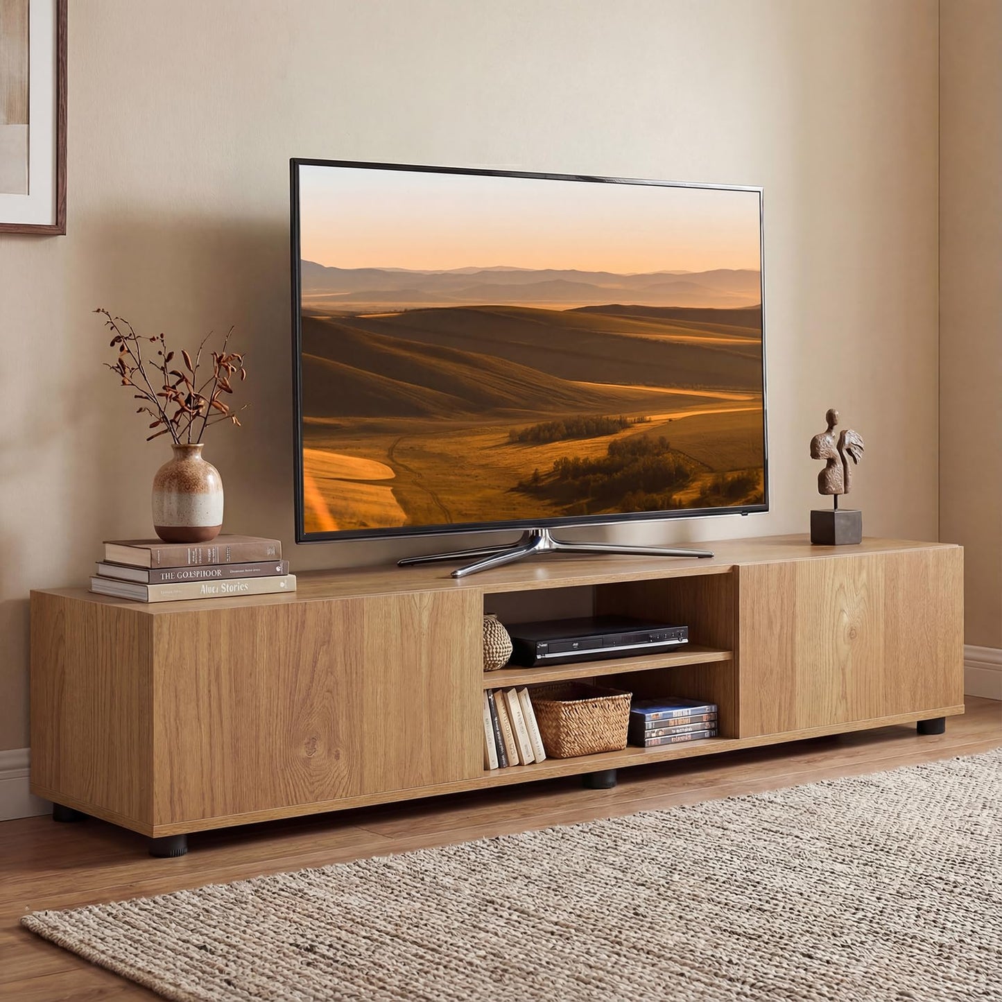 TV Unit for 70 Inch TVs, 160cm TV Stand Cabinet
