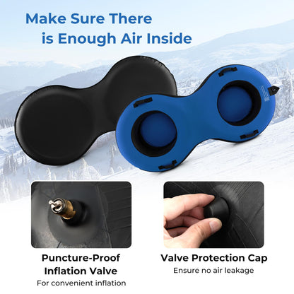 2-Person Inflatable Snow Tube for Adults Kids