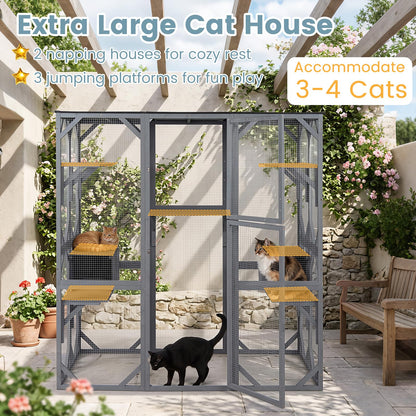 Large Outdoor Cat House, Walk-in Cats Enclosure