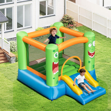 Inflatable Bouncy Castle, Kids Jumping House with Slide, Carrying Bag