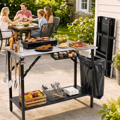3ft Folding Camping Table for Picnic, BBQ, Parties, Portable Design