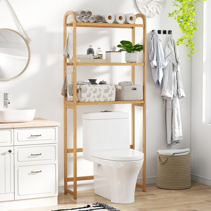Over Toilet Storage Unit with 5 Position Shelves