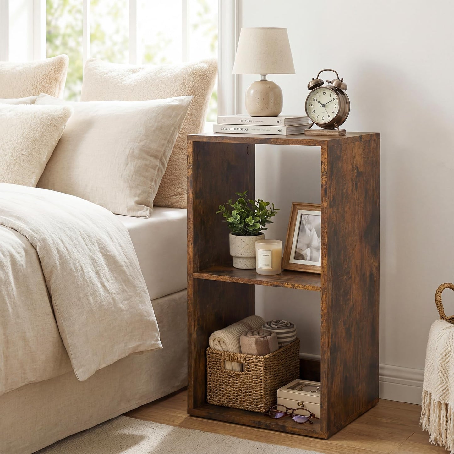 Bookshelf, Modern Vertical Bookcase with Anti-tipping Kits