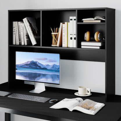 Desktop Bookshelf, Wooden Countertop Storage Hutch Bookcase