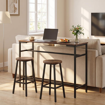 100cm Industrial Bar Table with Footrest
