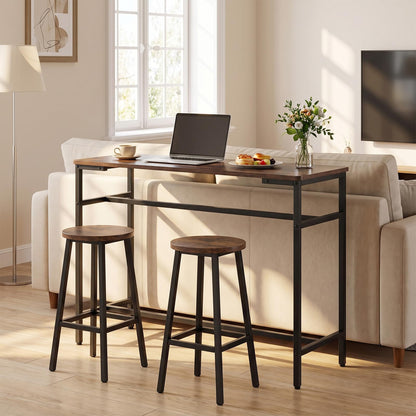 100cm Industrial Bar Table with Footrest