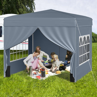 Pop up Gazebo, Outdoor Canopy Tent with 4 Removable Sidewall