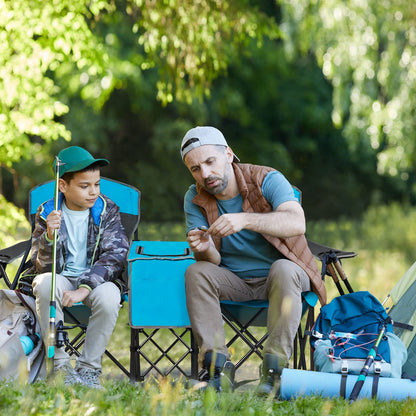 Outdoor Portable Double Folding Camping Chair with Canopy