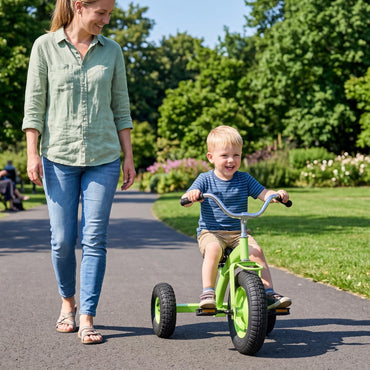 Kids Tricycle ( 84 x 55 x 68-77cm, without Storage Basket) | Carbon Steel Toddler Trike with Inflatable Rubber Tires