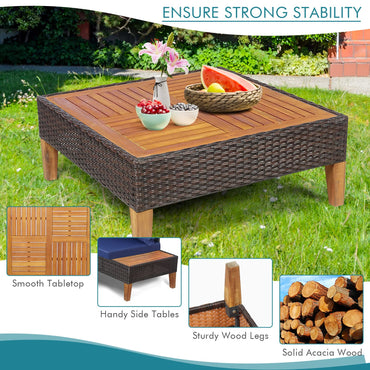 5 Seater Garden Rattan Corner Sofa Set