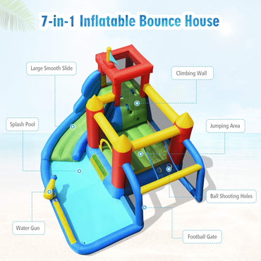 Kids Inflatable Water Park with Slide for Summer Outdoor Play